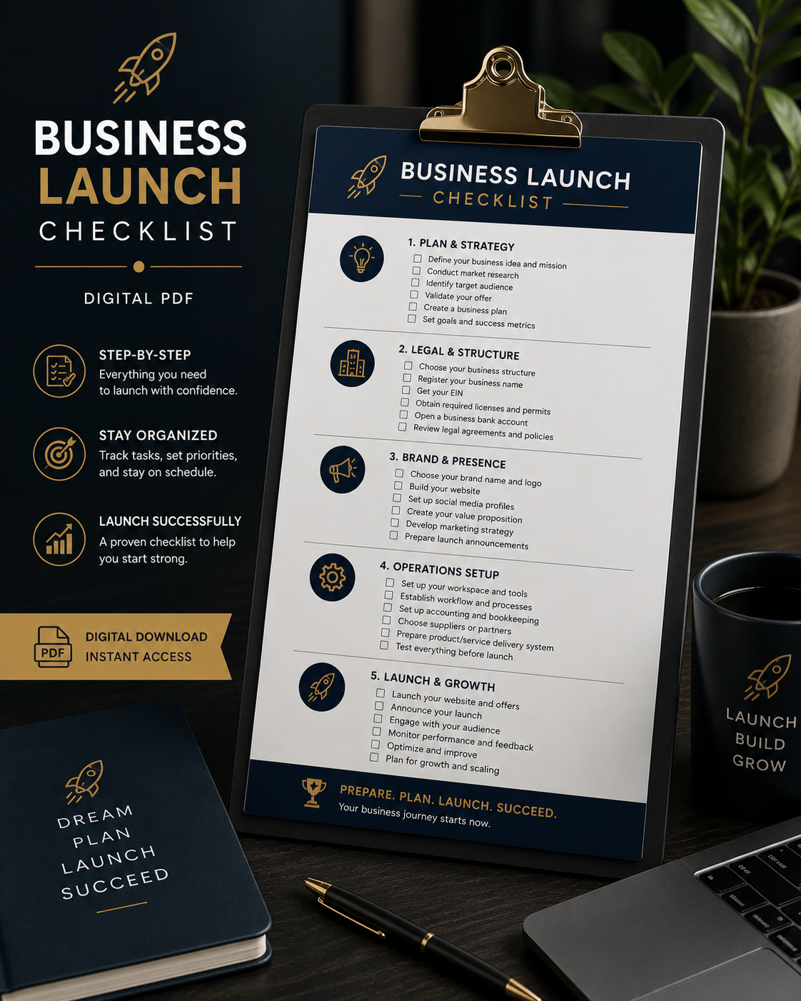 Business Launch Checklist (Digital PDF)