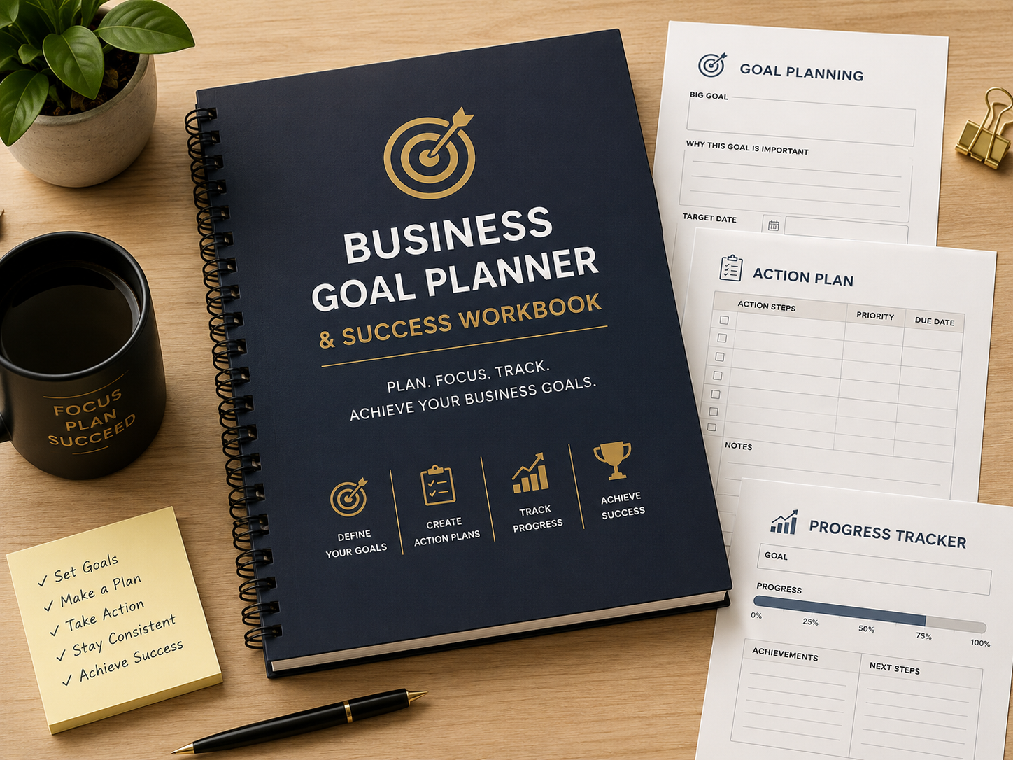 Business Goal Planner & Success Workbook